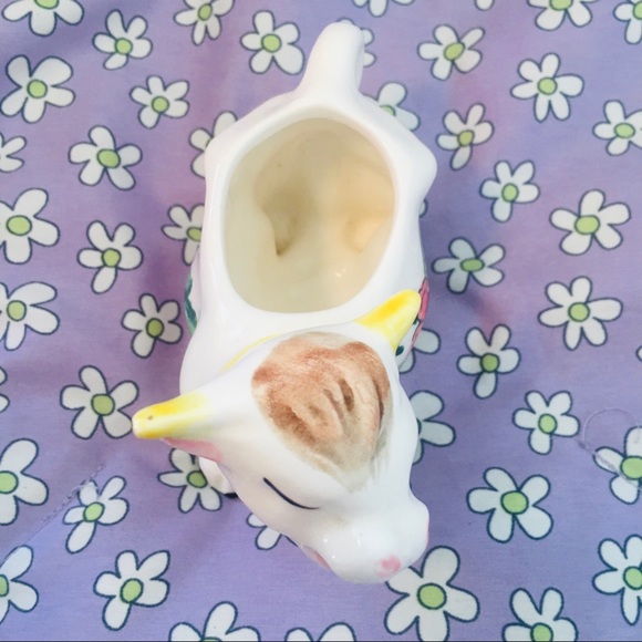Vintage Japan Ceramic Floral Cow Creamer - Picture 2 of 5